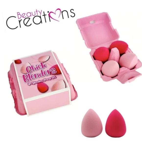 (2)  Beauty Creations Chick Blenders 4pcs Set - Blending Sponge Set - New in Box - Picture 2 of 4